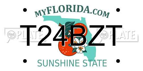 T24BZT Florida License Plate