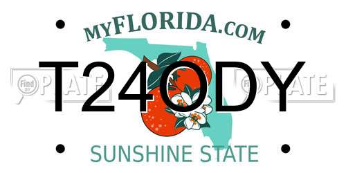 T24ODY Florida License Plate