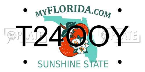 T24OOY Florida License Plate