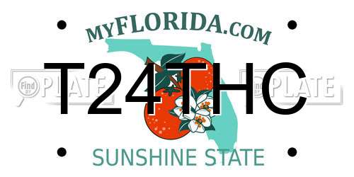T24THC Florida License Plate