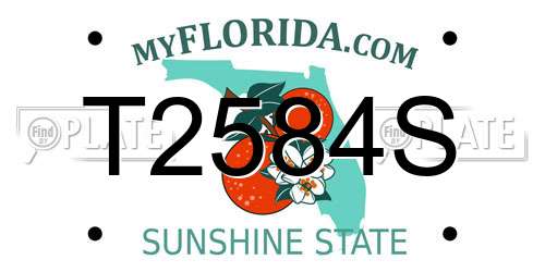 T2584S Florida License Plate