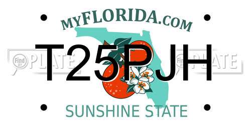 T25PJH Florida License Plate