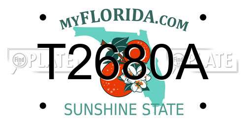 T2680A Florida License Plate