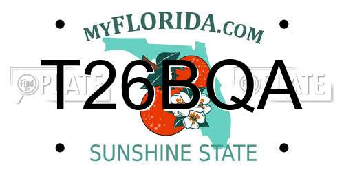 T26BQA Florida License Plate