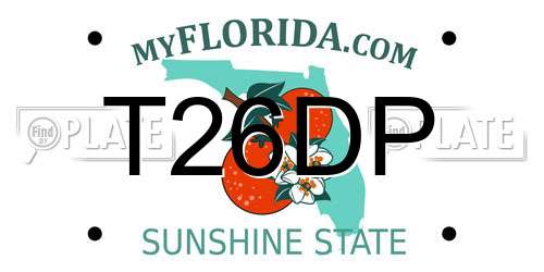 T26DP Florida License Plate