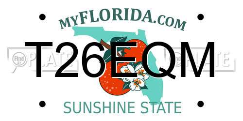 T26EQM Florida License Plate