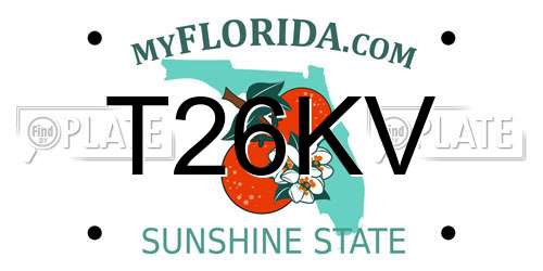 T26KV Florida License Plate