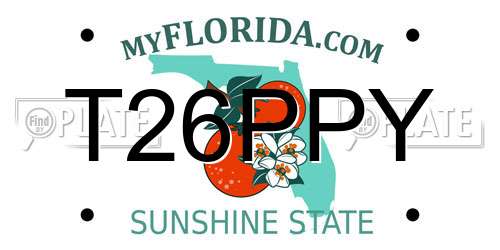 T26PPY Florida License Plate