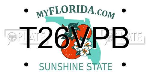 T26VPB Florida License Plate