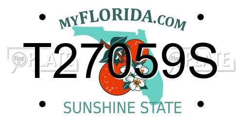 T27059S Florida License Plate