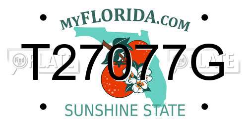 T27077G Florida License Plate