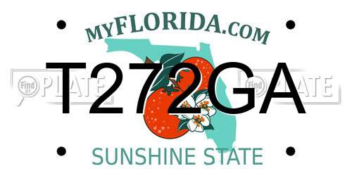 T272GA Florida License Plate