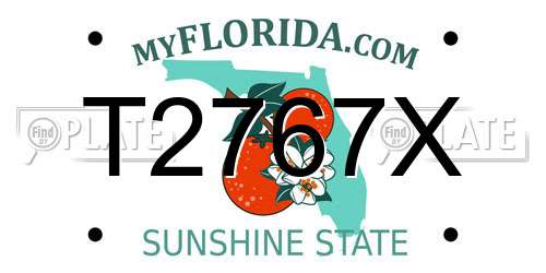 T2767X Florida License Plate