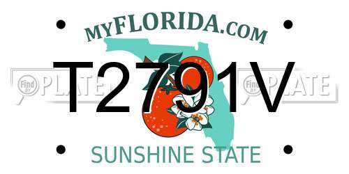T2791V Florida License Plate