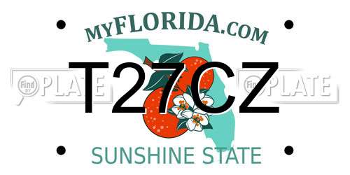 T27CZ Florida License Plate