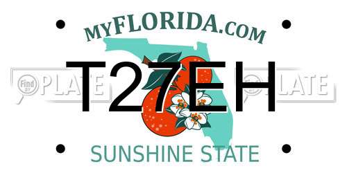 T27EH Florida License Plate