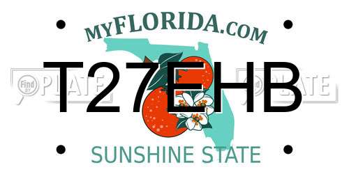 T27EHB Florida License Plate