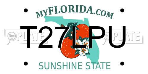 T27LPU Florida License Plate