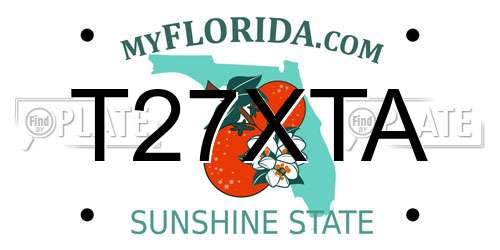 T27XTA Florida License Plate