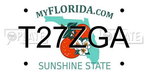 T27ZGA Florida License Plate