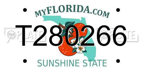 T280266 Florida License Plate