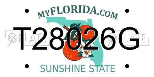 T28026G Florida License Plate