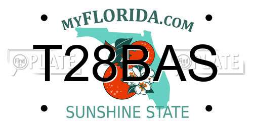 T28BAS Florida License Plate