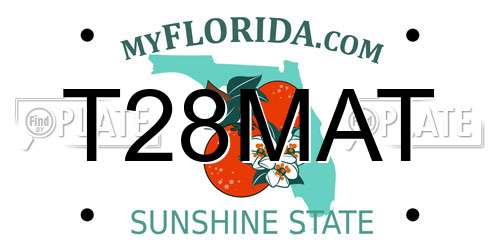 T28MAT Florida License Plate