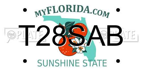 T28SAB Florida License Plate