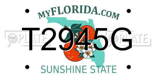 T2945G Florida License Plate