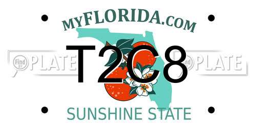 T2C8 Florida License Plate