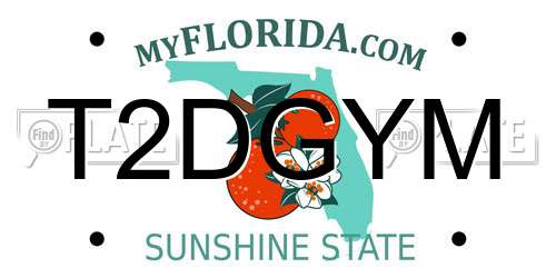 T2DGYM Florida License Plate