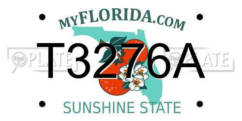 T3276A Florida License Plate
