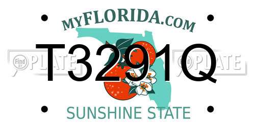 T3291Q Florida License Plate