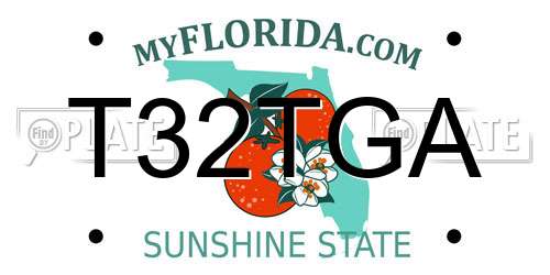 T32TGA Florida License Plate