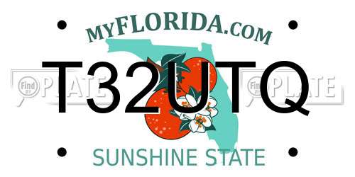 T32UTQ Florida License Plate