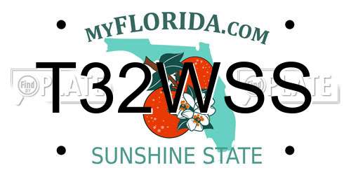T32WSS Florida License Plate