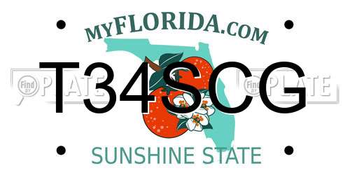 T34SCG Florida License Plate