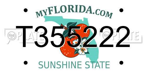 T355222 Florida License Plate