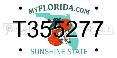 T355277 Florida License Plate
