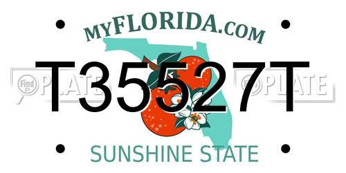 T35527T Florida License Plate