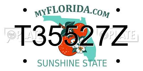 T35527Z Florida License Plate