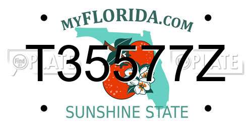 T35577Z Florida License Plate