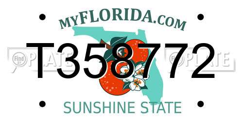 T358772 Florida License Plate