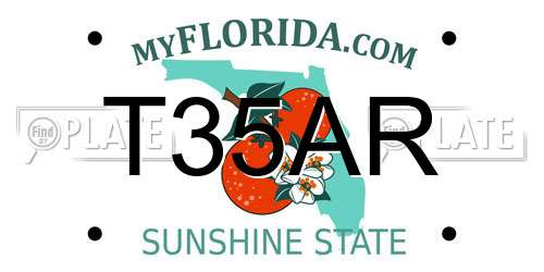 T35AR Florida License Plate