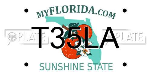 T35LA Florida License Plate