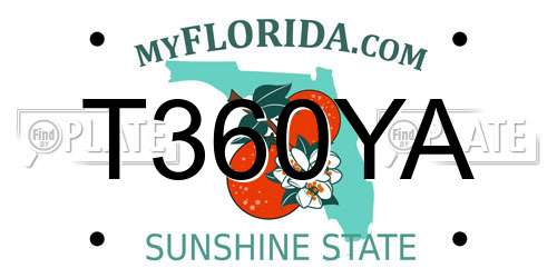 T360YA Florida License Plate