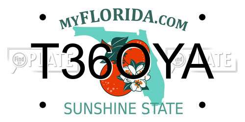 T36OYA Florida License Plate