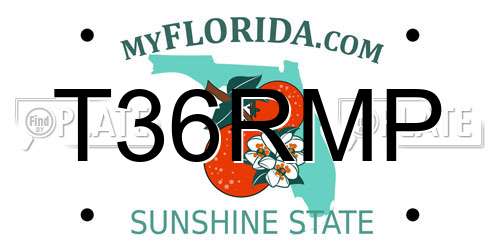 T36RMP Florida License Plate
