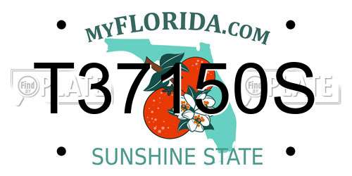 T37150S Florida License Plate